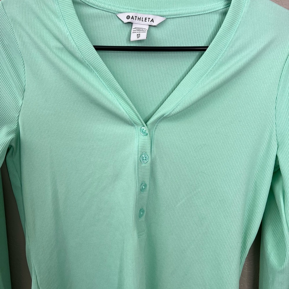 Athleta Uptempo Ribbed Henley - Picture 3 of 6